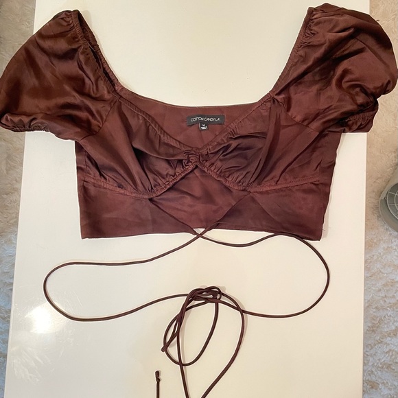 Pacsun chocolate brown crop top - Picture 1 of 1